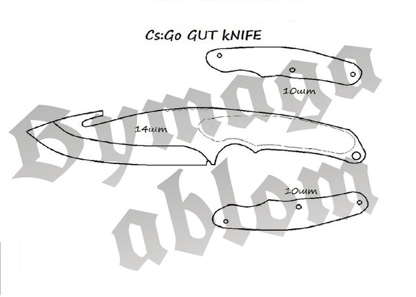 Нож флип кнайф из стандофф 2 чертеж