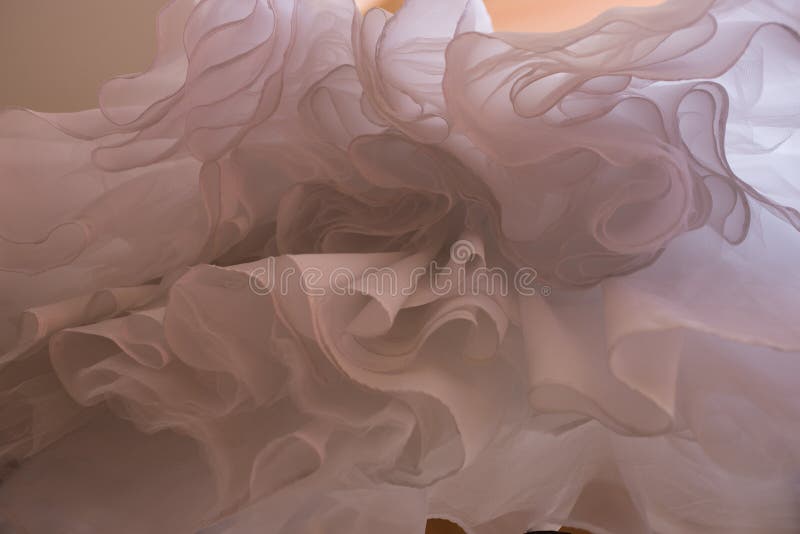 Abstract overhang wedding dress. unusual upward angle view stock photography