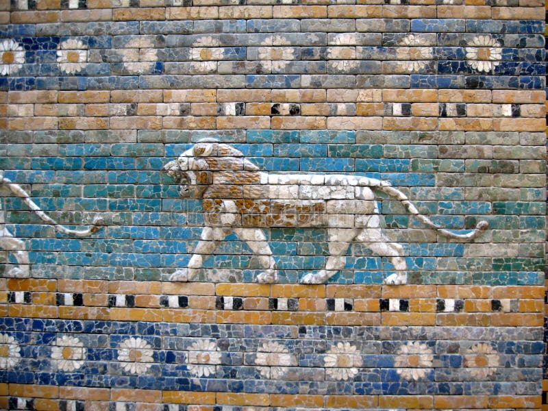 Ancient Sumerian Tiles Wall Art stock photography