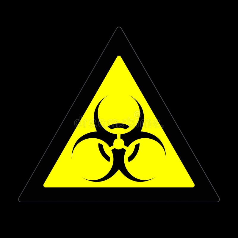 BIO HAZARD. Sign yellow and black stock illustration