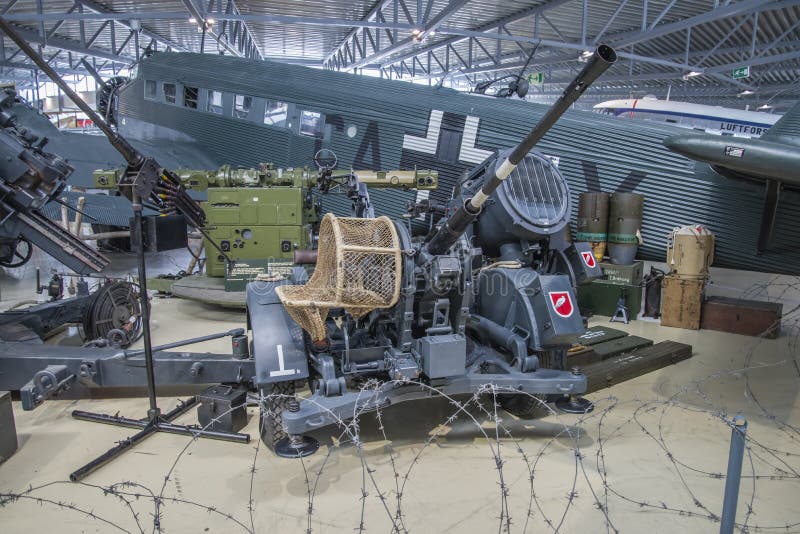 German anti aircraft gun battery royalty free stock photos