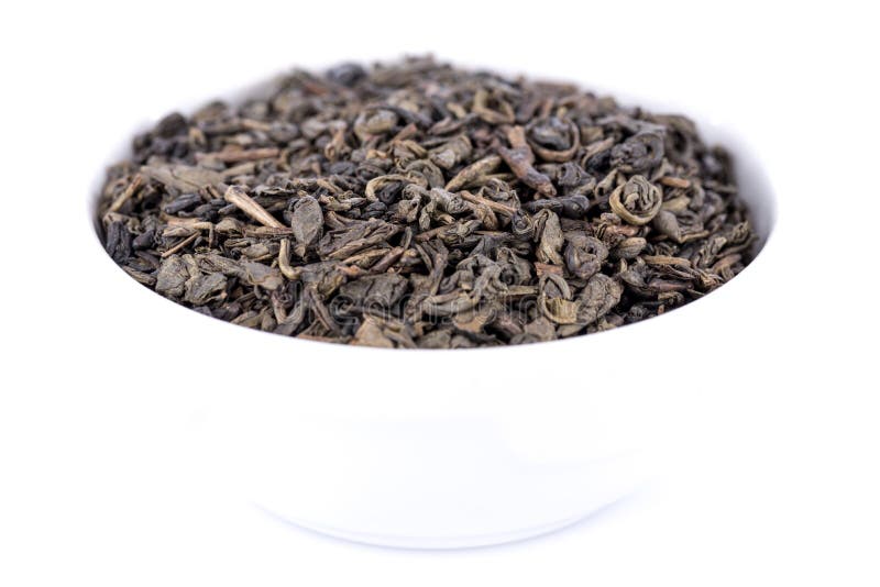 Green gunpowder tea stock images