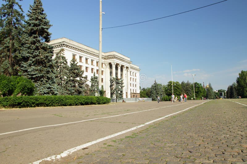 House of Trade Unions in Odessa stock image