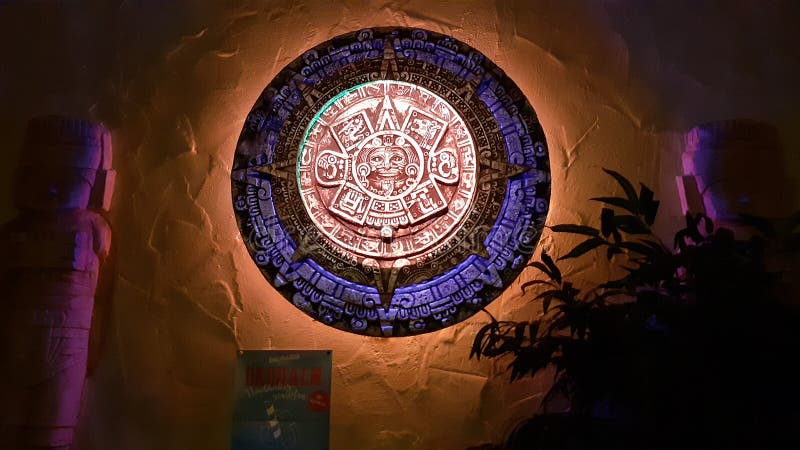 Mexican ancient Mayan calendar Art royalty free stock photos