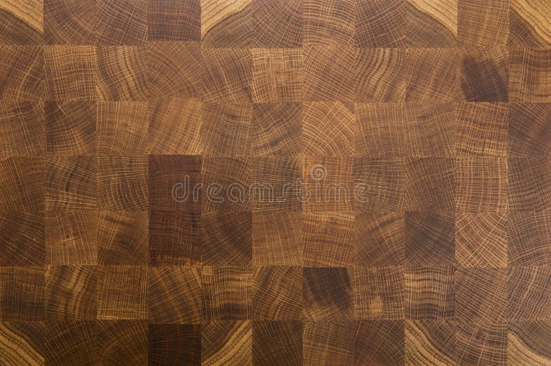 Oak wood butcher’s end grain chopping block board royalty free stock photography