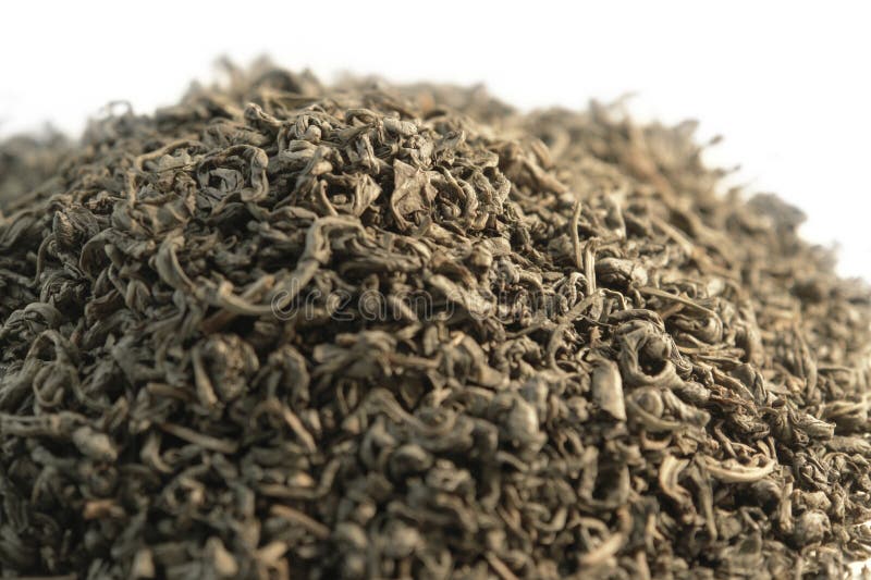 Pile of chinese gunpowder tea stock photos