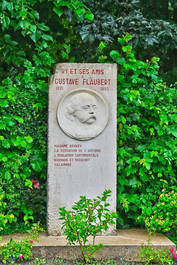 Ry, France - june 23 2016 : Gustave Flaubert stele. Ry, France - june 23 2016 : the Gustave Flaubert stele royalty free stock images