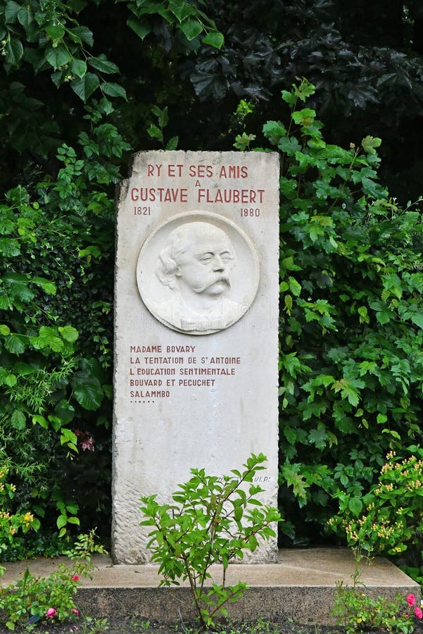 Ry, France - june 23 2016 : Gustave Flaubert stele. Ry, France - june 23 2016 : the Gustave Flaubert stele royalty free stock images