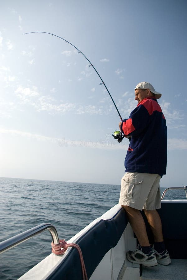 Sea fishing. royalty free stock image