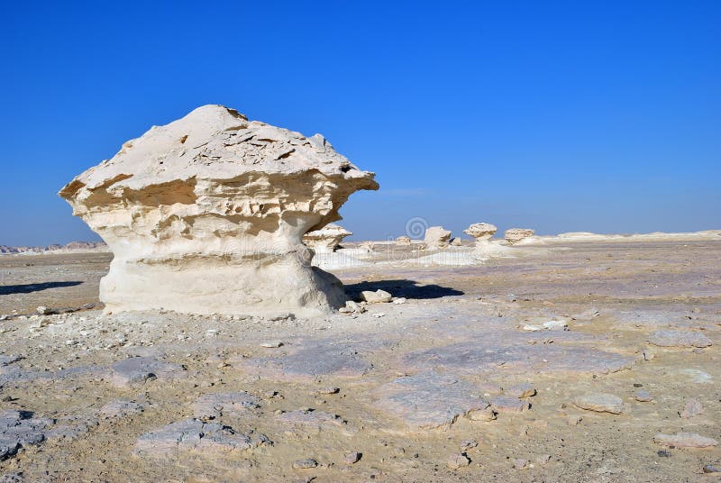 Western White desert scenery. Sahara, Egypt stock image