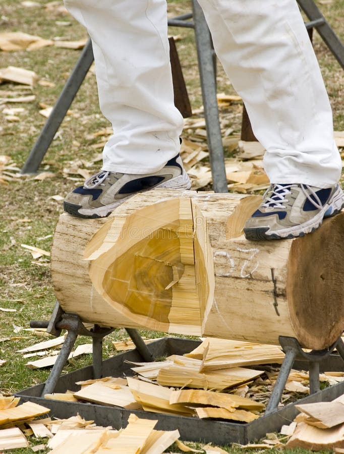 Wood Chopping royalty free stock photography