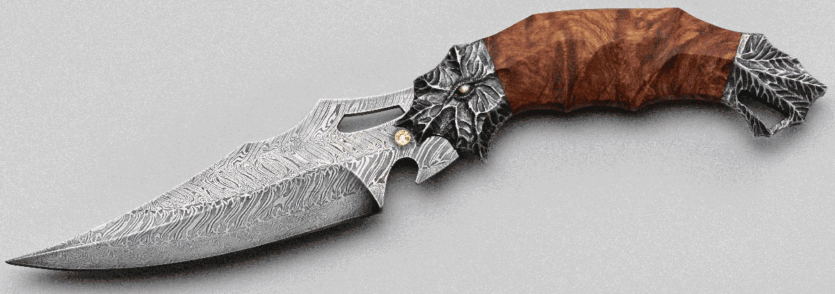 Охотничий нож из булатной стали