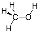 Structuurformule van methanol