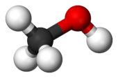 Molecuulmodel van methanol