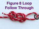 A figure-of-eight loop tied using the follow-through method.