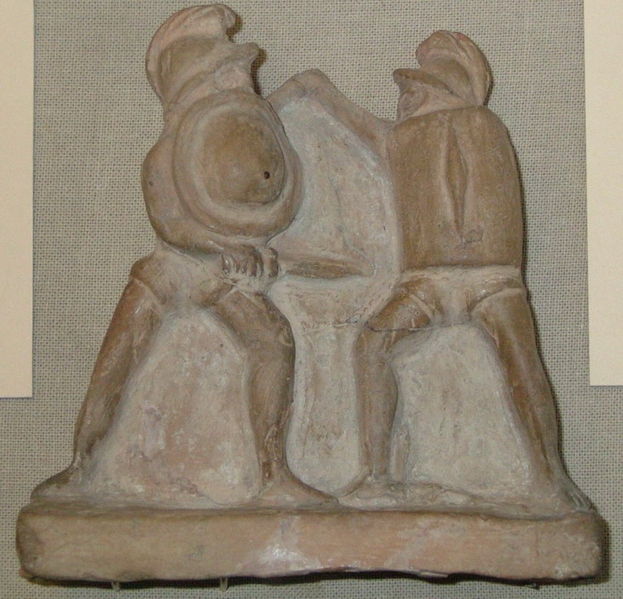 ​Фехтование гладиаторов. Терракотовая статуэтка I века н. э. - Римское фехтование 