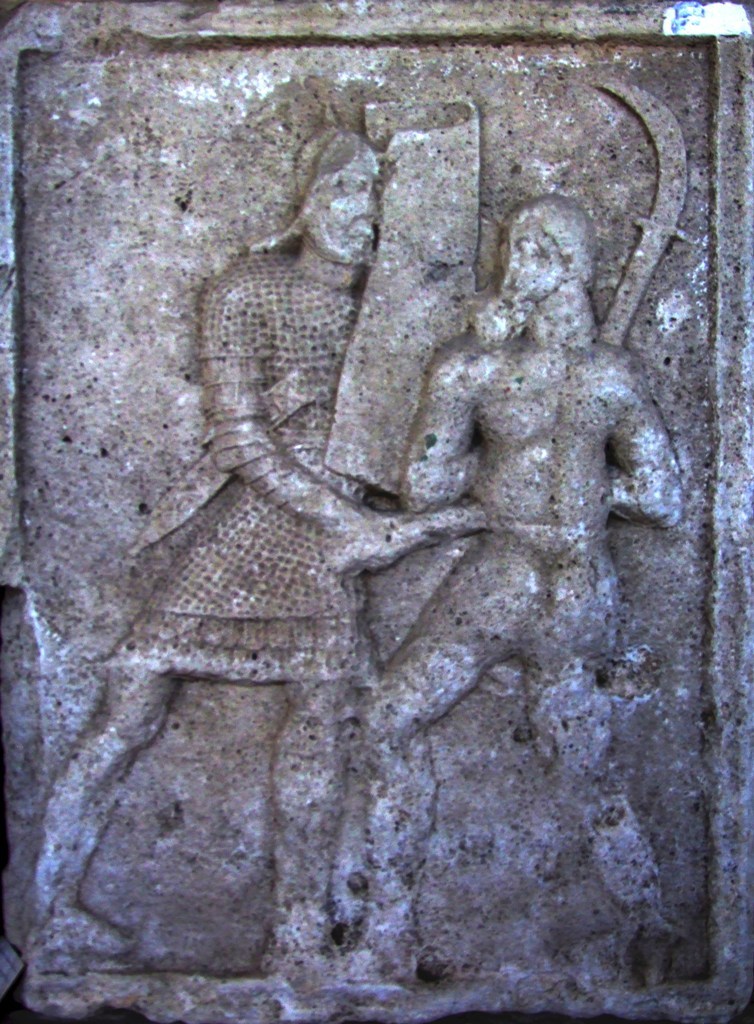 ​Рельеф с Трофея Траяна из Адамиклисси, поставленного в ознаменование победы над даками - Римское фехтование 