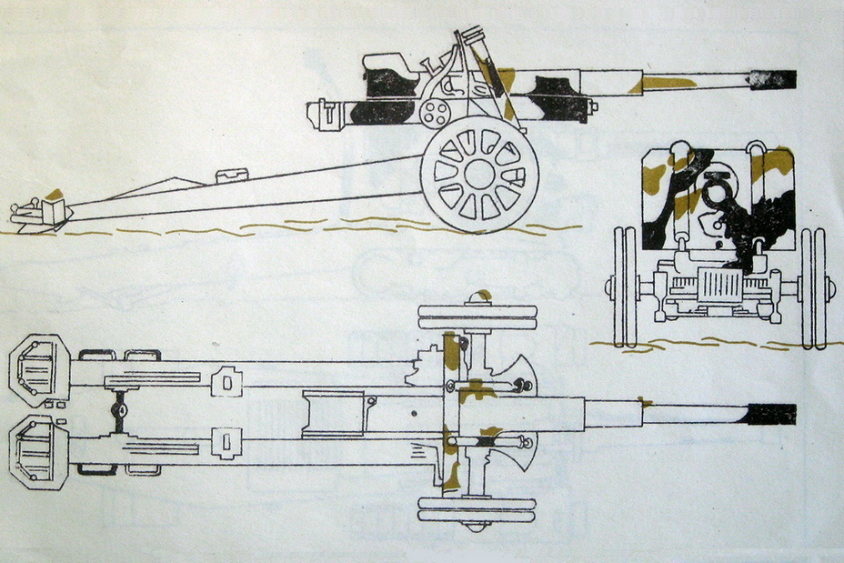 ​Зимняя схема окраски корпусной артиллерии, 1942 год - Спрячьте ваши пушки! 