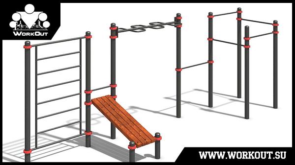 Типовое оборудование для воркаут площадок