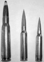 .50 BMG; .408 Chey Tac; .338 Lapua (слева направо)
