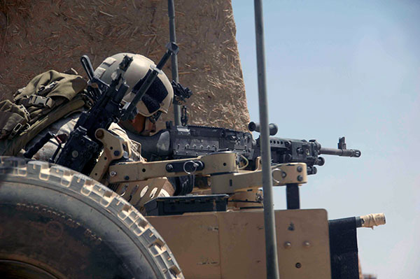 US Marine with M240