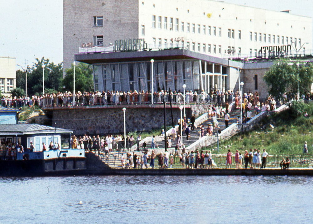 Cafe Pripyat on a busy summers day