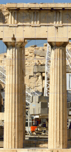 The Parthenon showing a Golden Ratio proportions in its height
