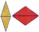 Penrose tiles showing golden triangles based on phi (1.618 0339 ...), the golden ratio