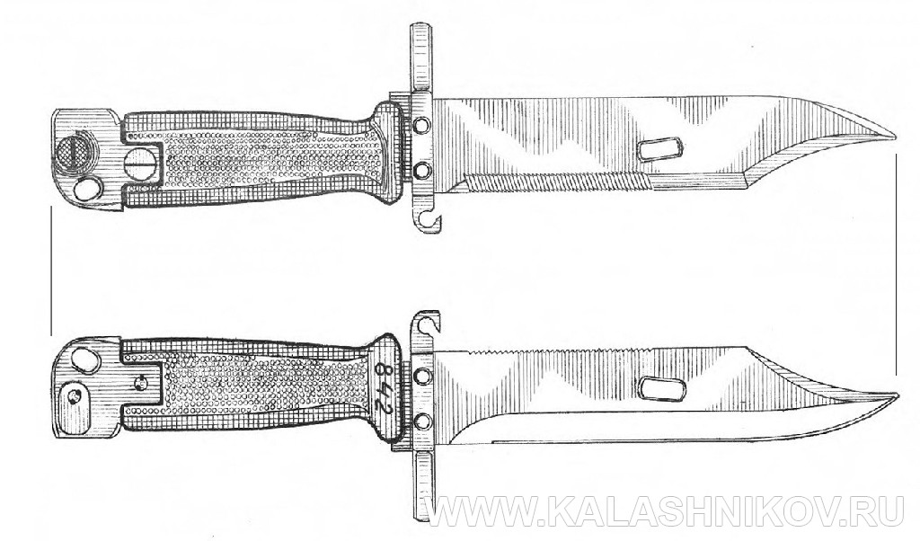 Штык-нож 6Х4, вариант 4 для автомата Калашникова. Журнал Калашников