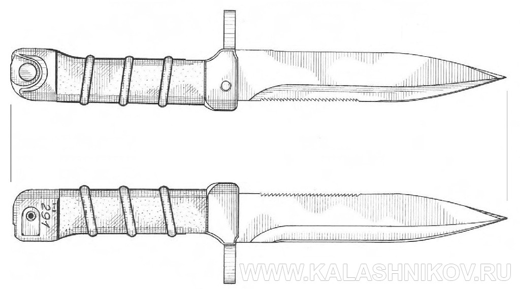 Штык-нож 6Х5, вариант 1 для автомата Калашникова. Журнал Калашников