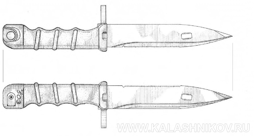 Штык-нож 6Х5, вариант 2 для автомата Калашникова. Журнал Калашников