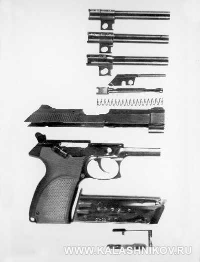 7,62/9-мм пистолет «Грач-2». Неполная разборка. Журнал Калашников