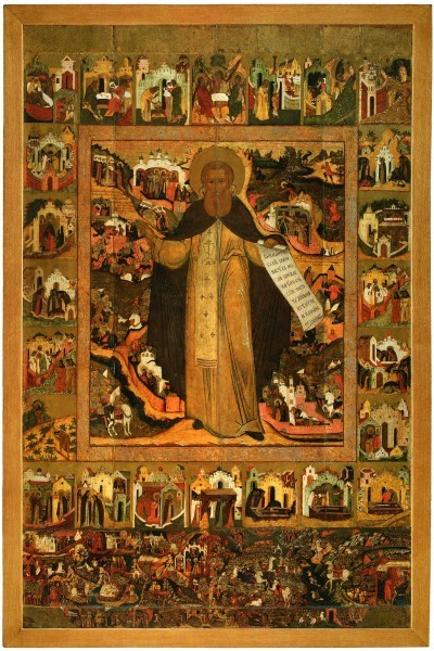 Преподобный Сергий Радонежский. Житийная икона