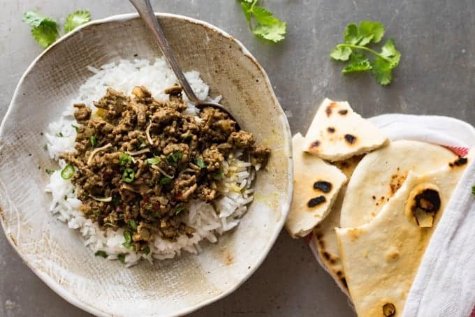 Qeema Indian Curried Beef - Authentic, FAST and no hunting down unusual spices. An interesting way to use ordinary ground beef!