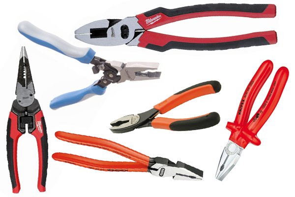 Combination pliers come in different sizes and often have various additions 